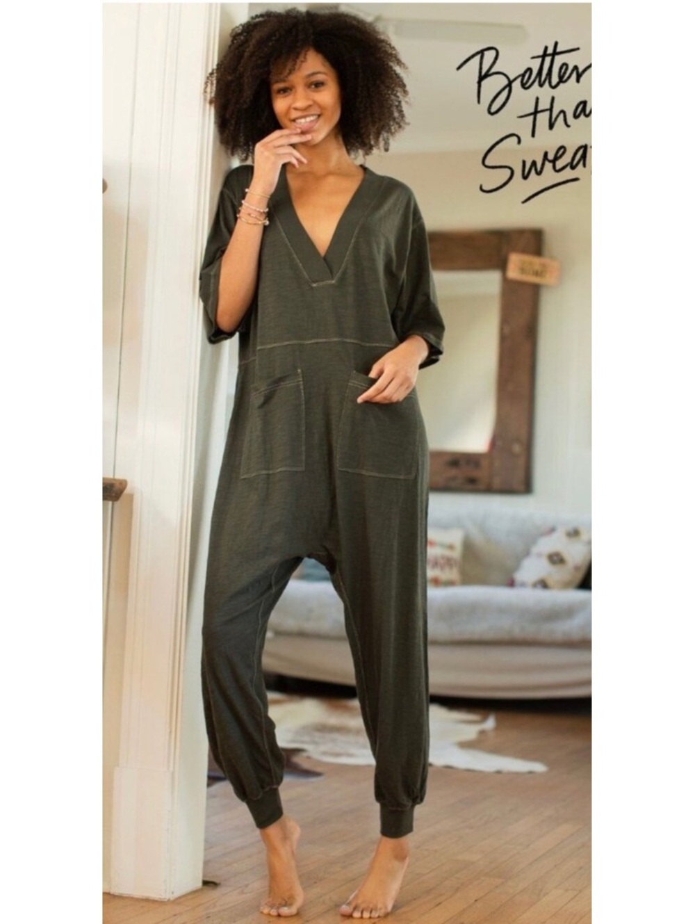 Natural life 100% cotton Charlie jumpsuit ocersized